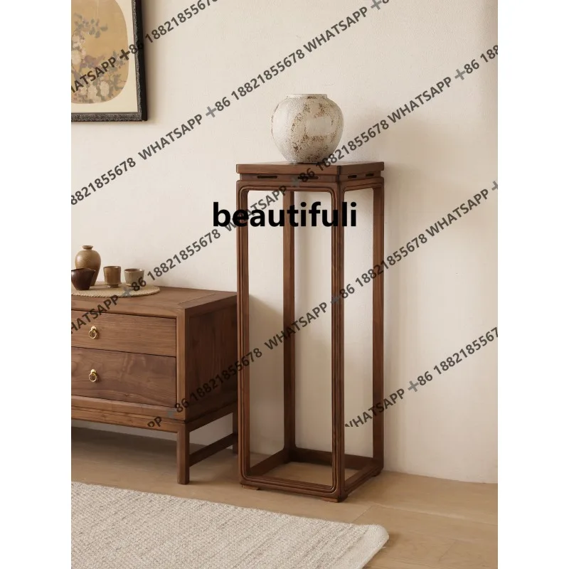 

North American black walnut flower stand balcony flower pot rack living room floor type