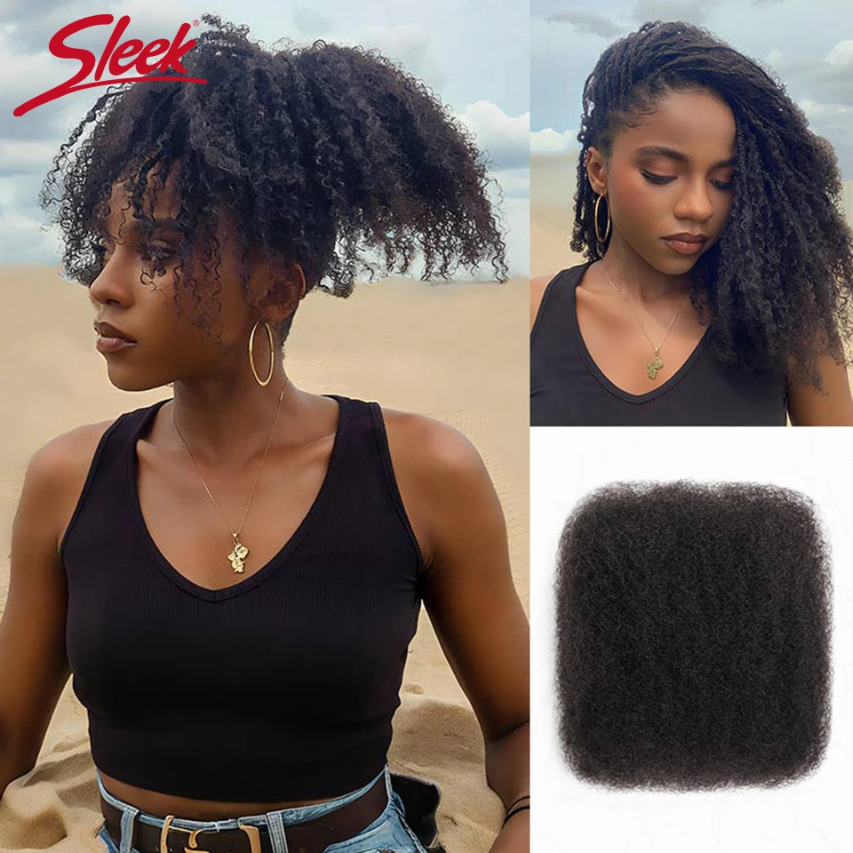 

Sleek Afro Kinky Curly Bulk Human Hair For Braiding Twist Peruvian QVR Remy Bulk Hair For Dreadlock Natural Color Braids Hair
