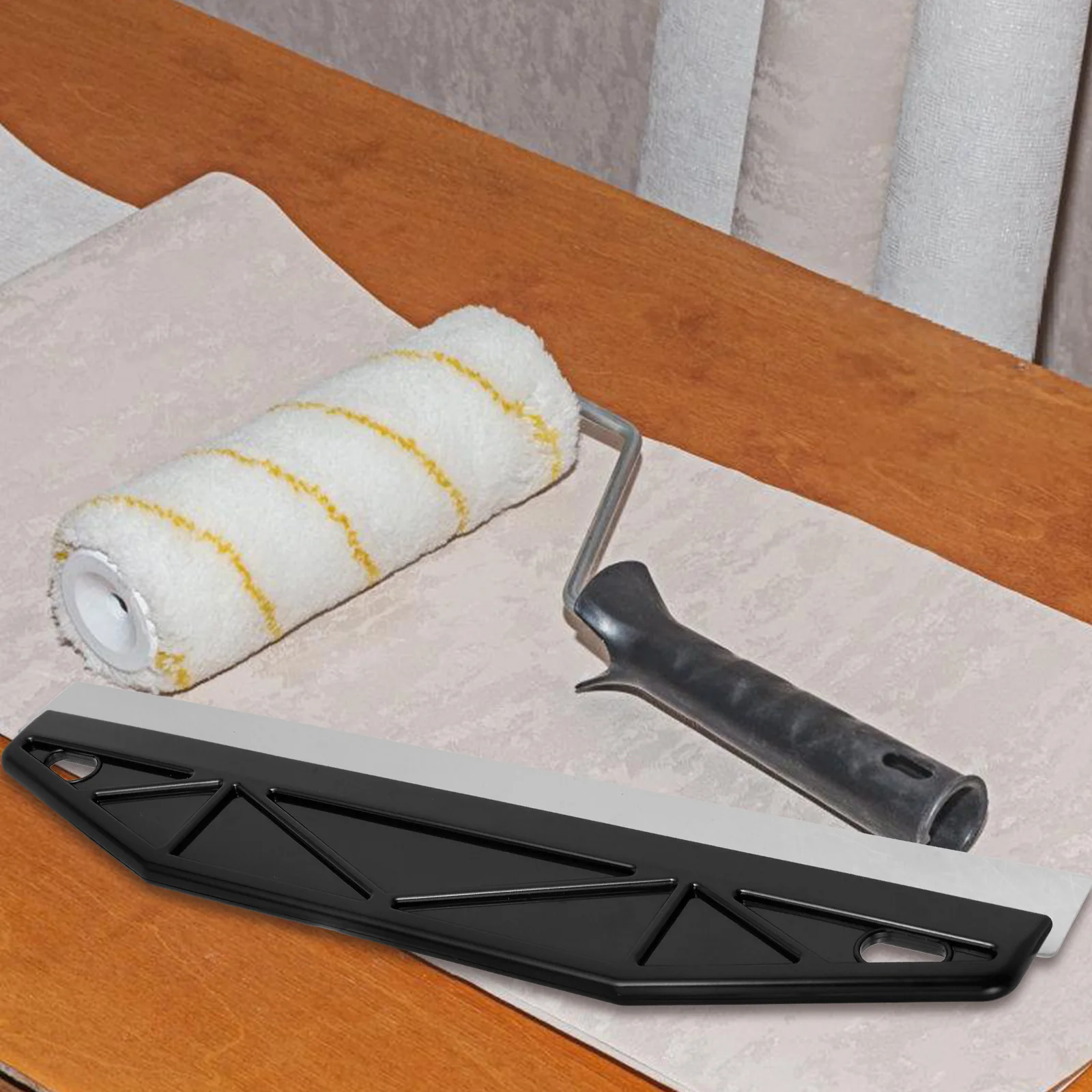 

Wallpaper Tool Kit Stainless Steel Smoother Scraper Handicraft Cutting Tools Lightweight Professional DIY Wall Paper Remover