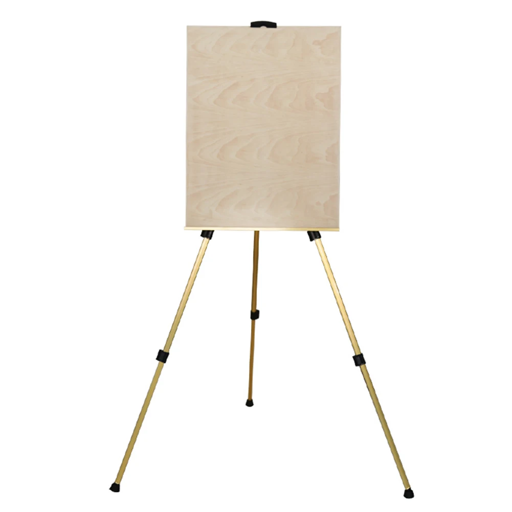 Portable Metal Easel 63 Inch Adjustable Display Travel Easel Thicken Triangle Aluminum Alloy Easel Sketch Drawing For Artist