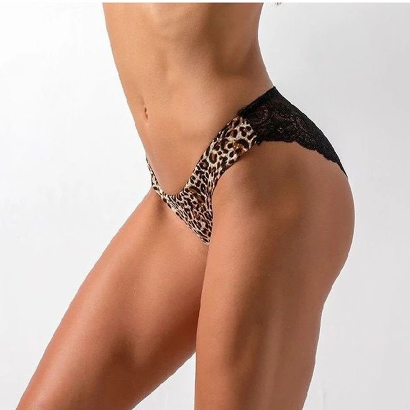 Women\'s Seamless Underwear Leopard Intimate Women Sexy Lace Black Floral Panties Seamless Panty 3 pcs/set