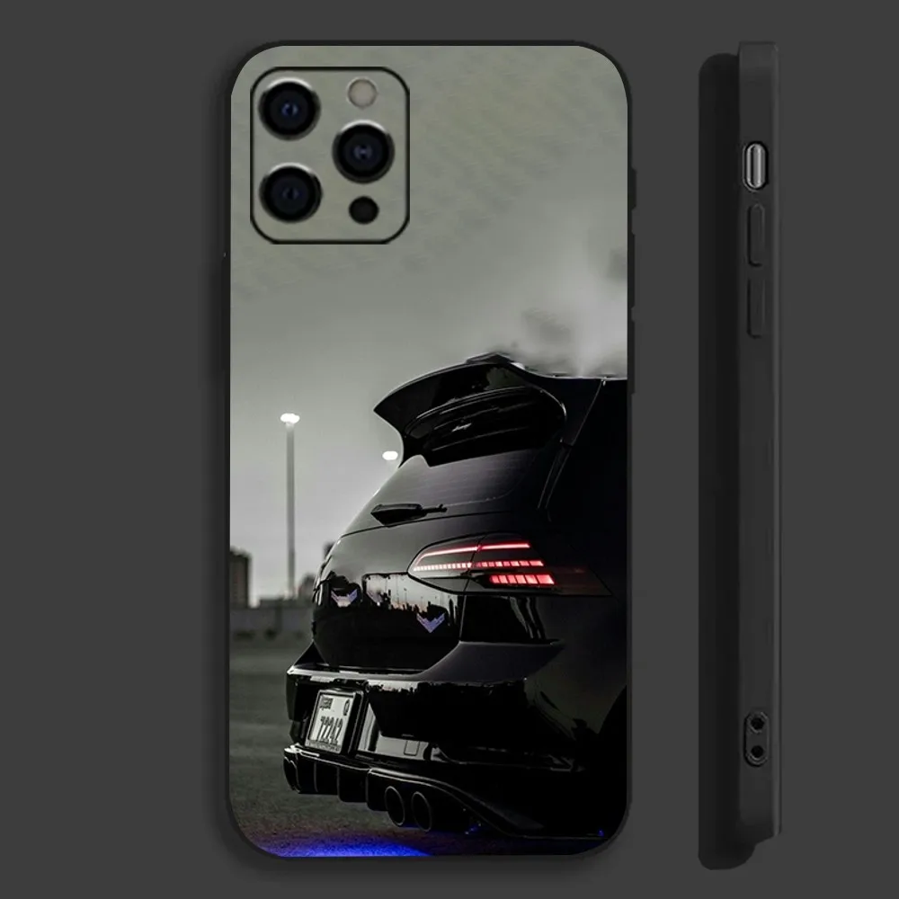 Sports Car G-Golf GTi Phone Case For Apple iPhone 15,14,13,12,11,Pro,X,XS,Max,XR,Plus,Mini Soft Black Cover