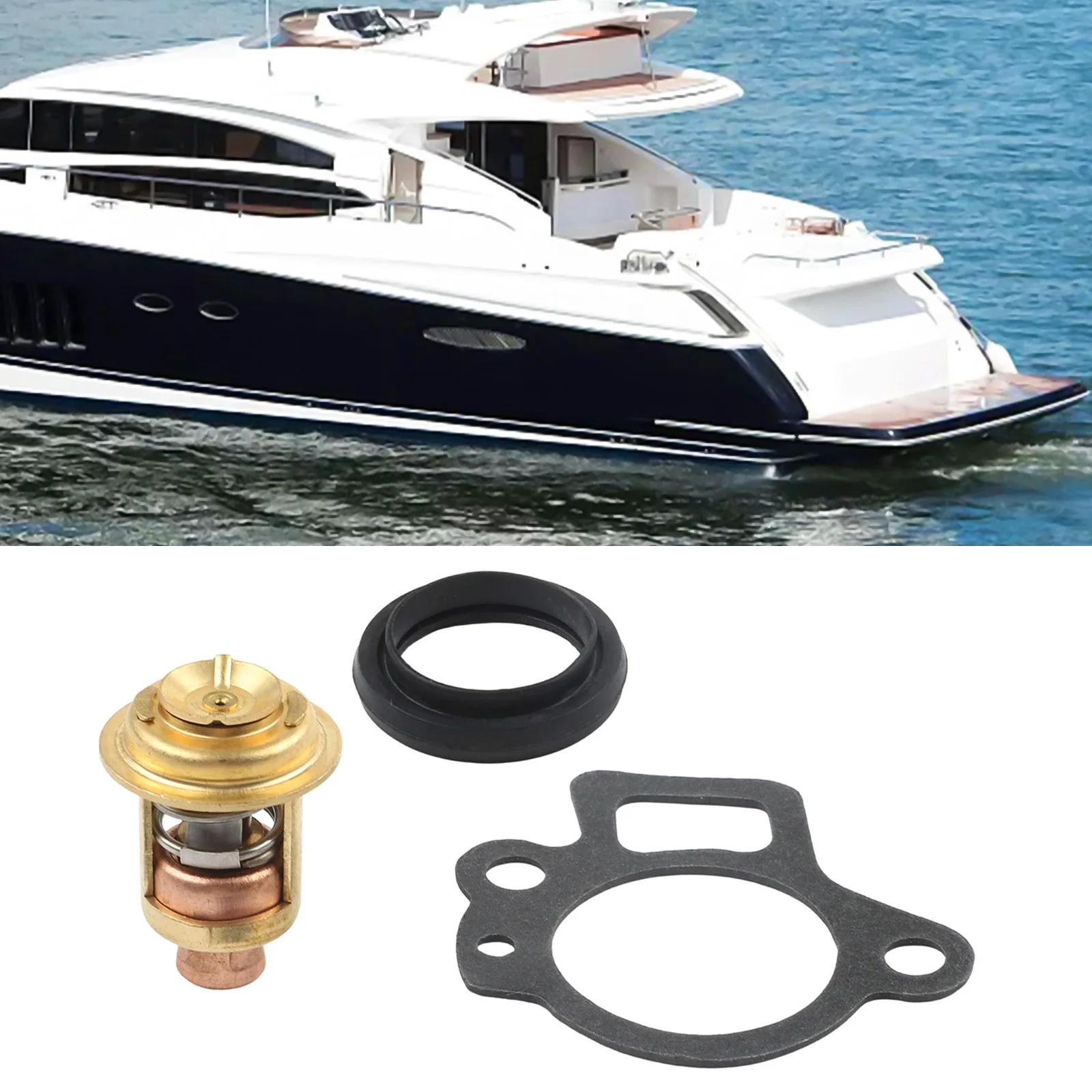 Reliable Engine Protection with Thermostat & Gasket Set for For OUTBOARD 25 30 40 50 60 4 Optimal Performance Reliable