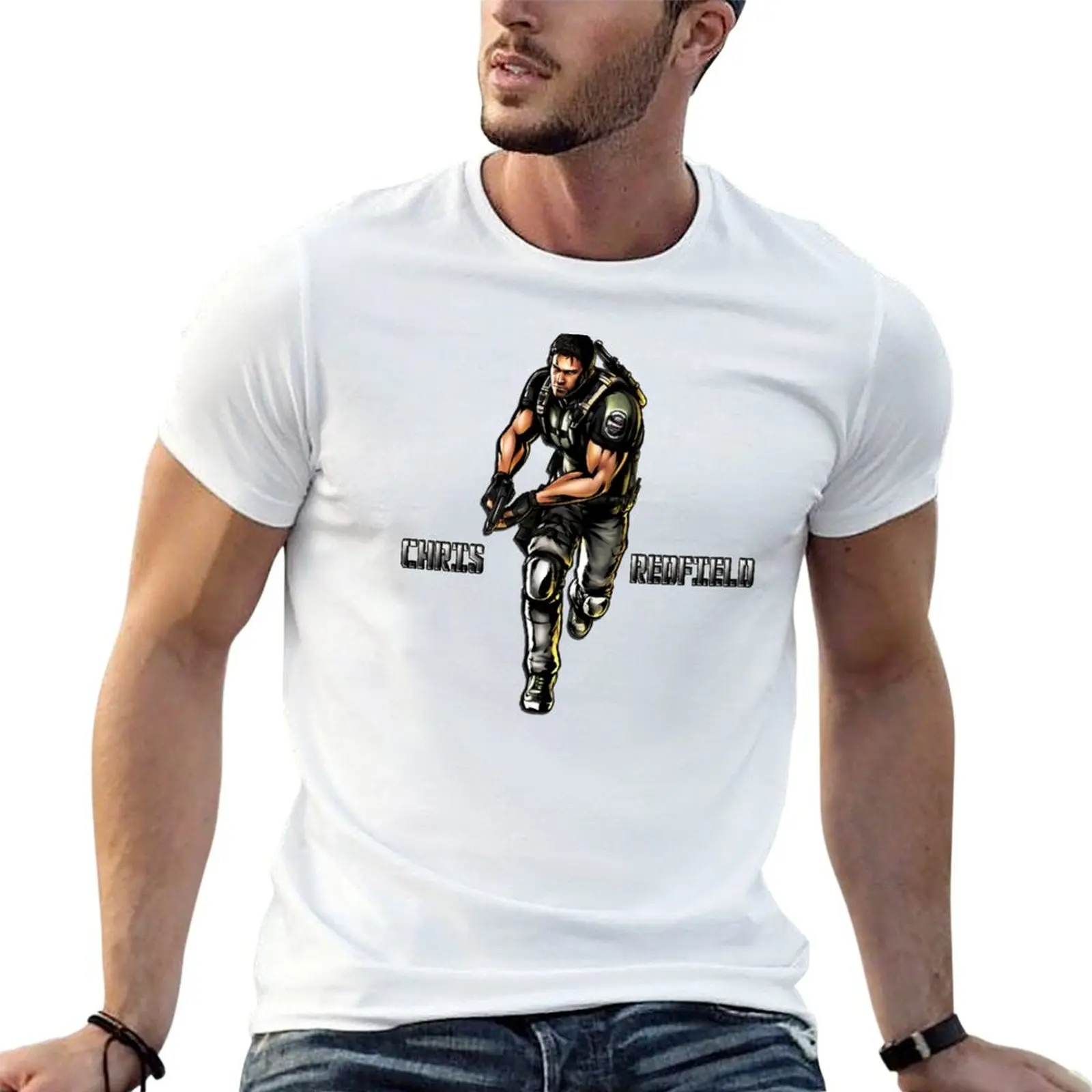 Chris RedField T-Shirt Casual Daily Graphic Tee