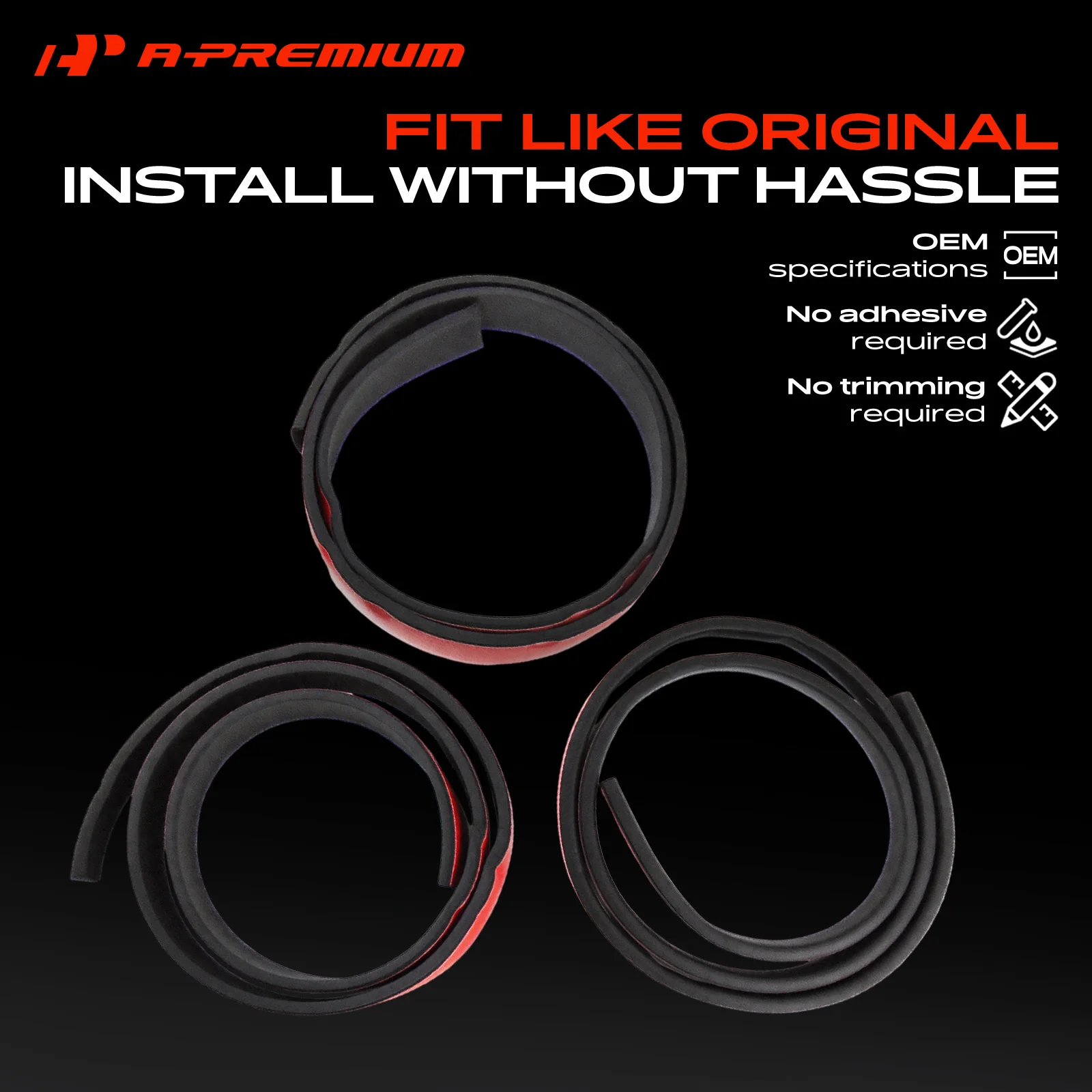 A-Premium Hardtop To Body Weatherstrip Seal for Jeep Wrangler 1997-2006