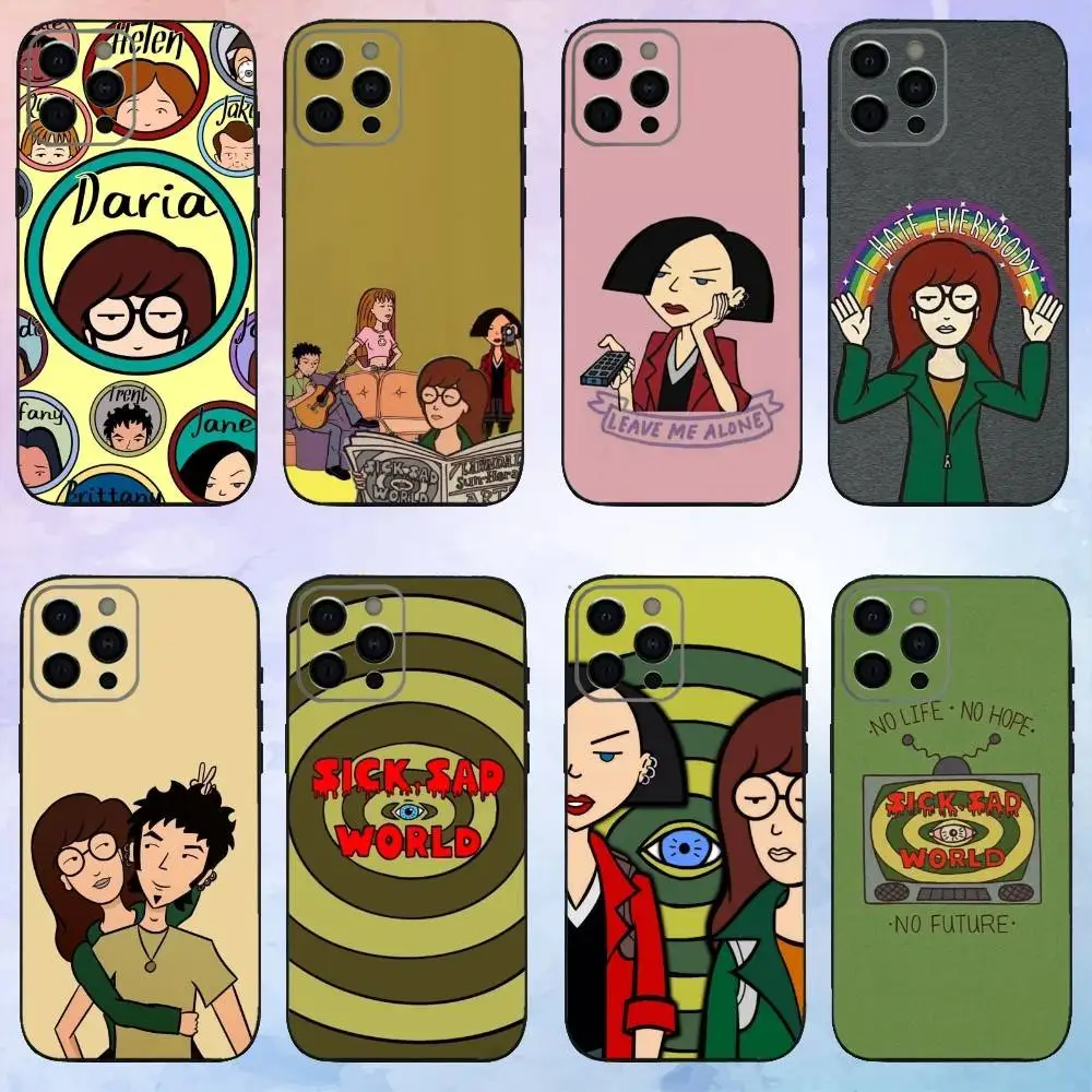 

Cool D-Darias Phone Case For iPhone17,16,15,14,13,12,11 Plus,Pro Max Soft Black Cover