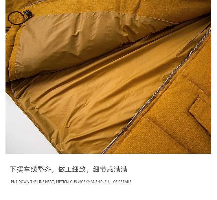 Cappotto invernale caldo da uomo con collo in pelliccia Moda casual imbottito in cotone spesso Parka termico Piumino Capispalla gonfio