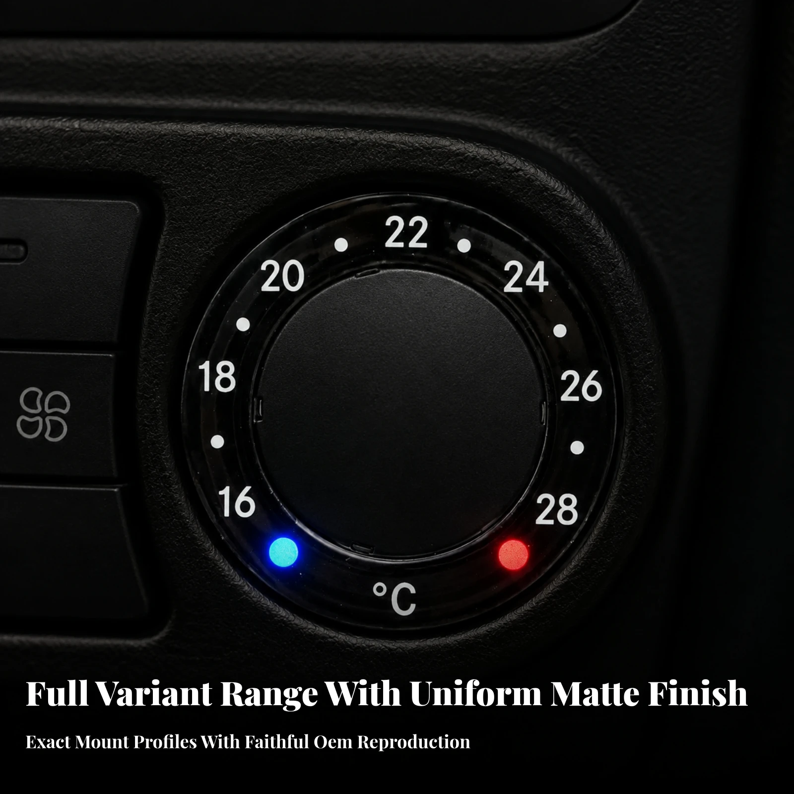 Temperature Control Knob Trim Easy to Install Mercedes Climate Control Panel Trim Car Interior Part Long-Lasting High-Strength