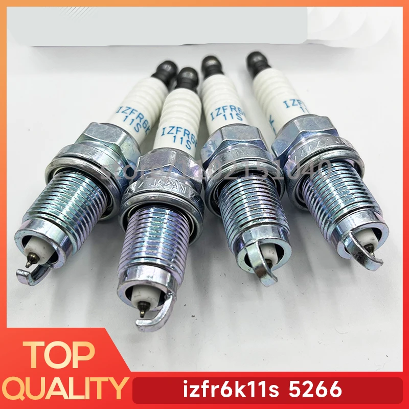 4PCS IZFR6K-11S 5266 IZFR6K11S 9807B-561BW Iridium Spark Plug for Honda Civic 2006-2011 1.8 9807B561BW IZFR6K 11S