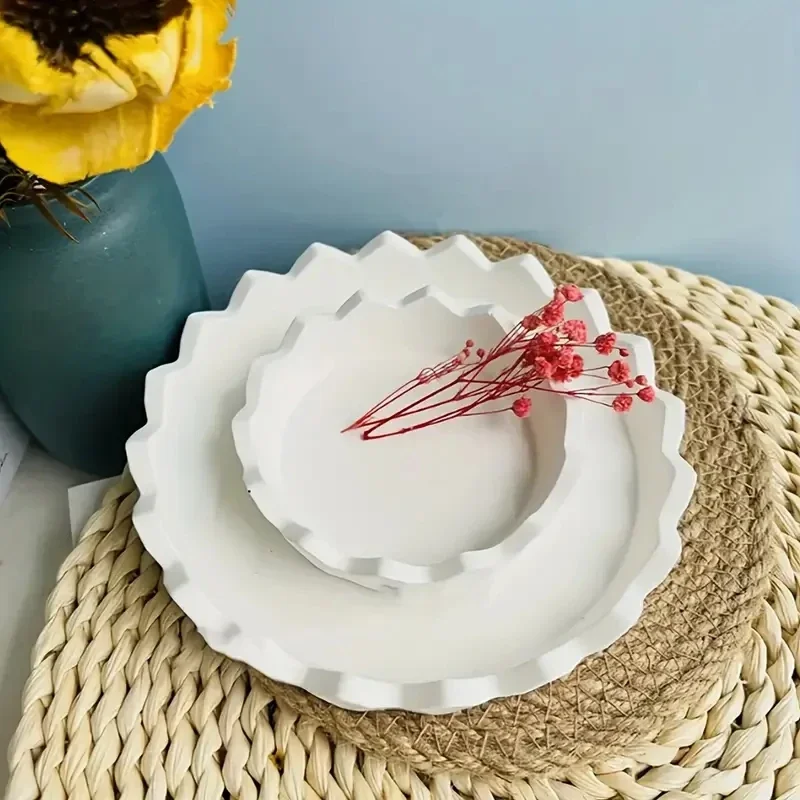 

Jewelry Tray Molds Silicone Resin Moulds Round Shaped Jewelry Dish Molds Silicone Material for Epoxy Resin Casting Tray