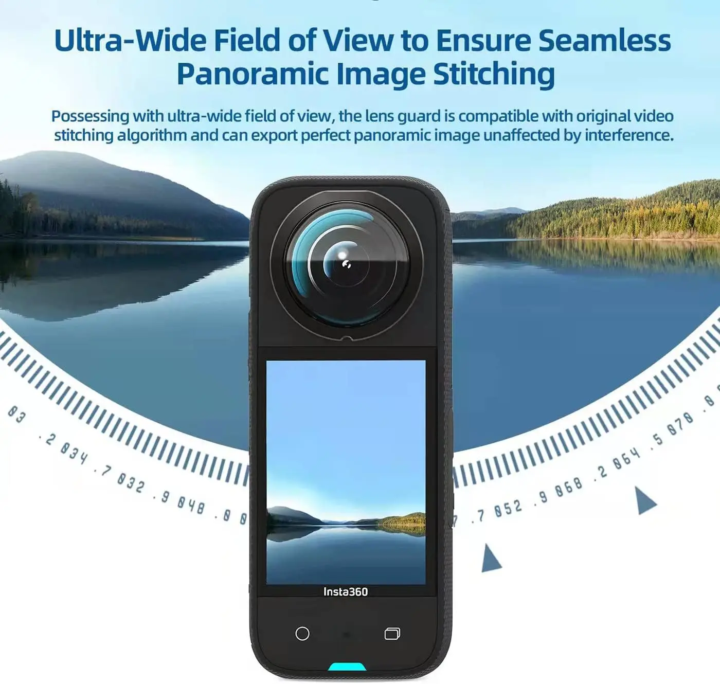 Insta360 X3 Lens Protective Cover Tempered Glass Protector for 360° Camera Lens