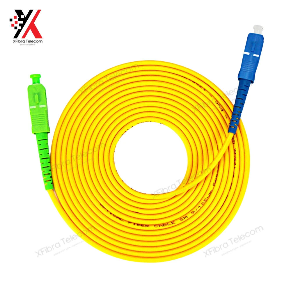 

Fiber optic jumper, FTTH, SC, APC, UPC, 3M, singlemode, LSZH, patch cord, 3.0mm, 10PCS