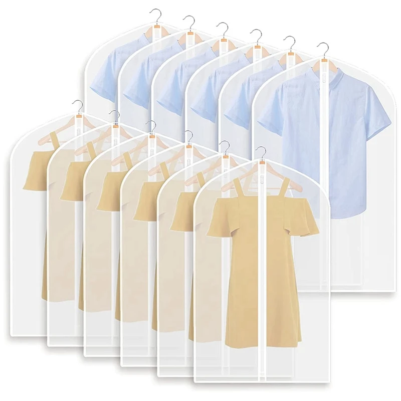 

Garment Bags For Hanging Clothes, 12 Pack Garment Bags For Closet Storage, Dust-Proof Hanging Garment Covers Bag