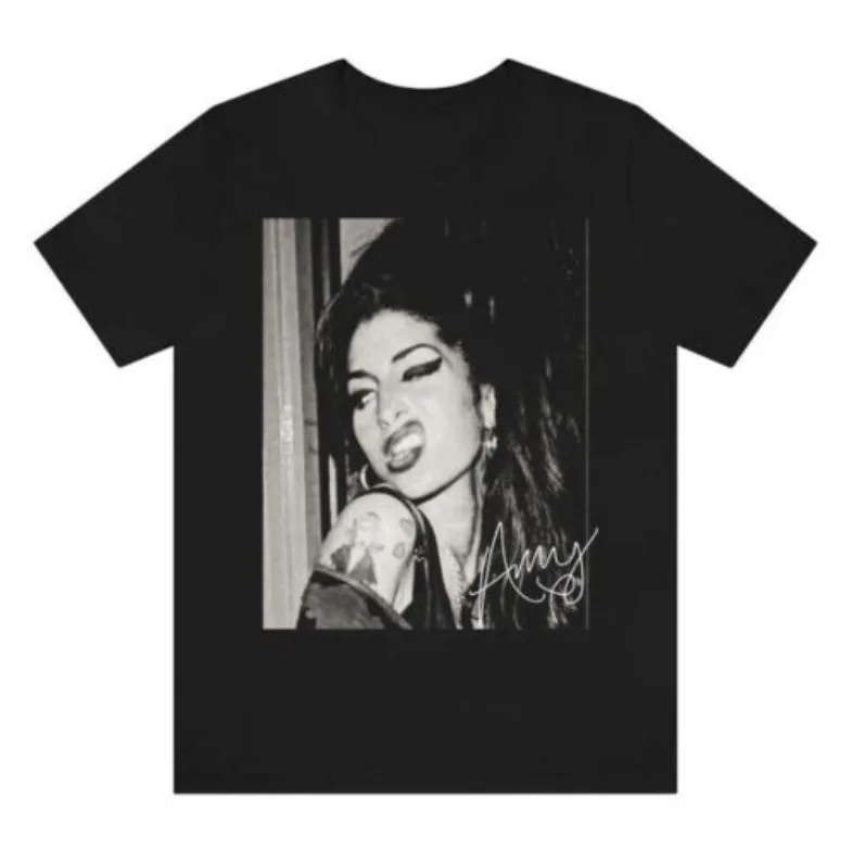 Camiseta de Amy Winehouse para hombre, Camisa de algodón, manga larga o corta, caliente