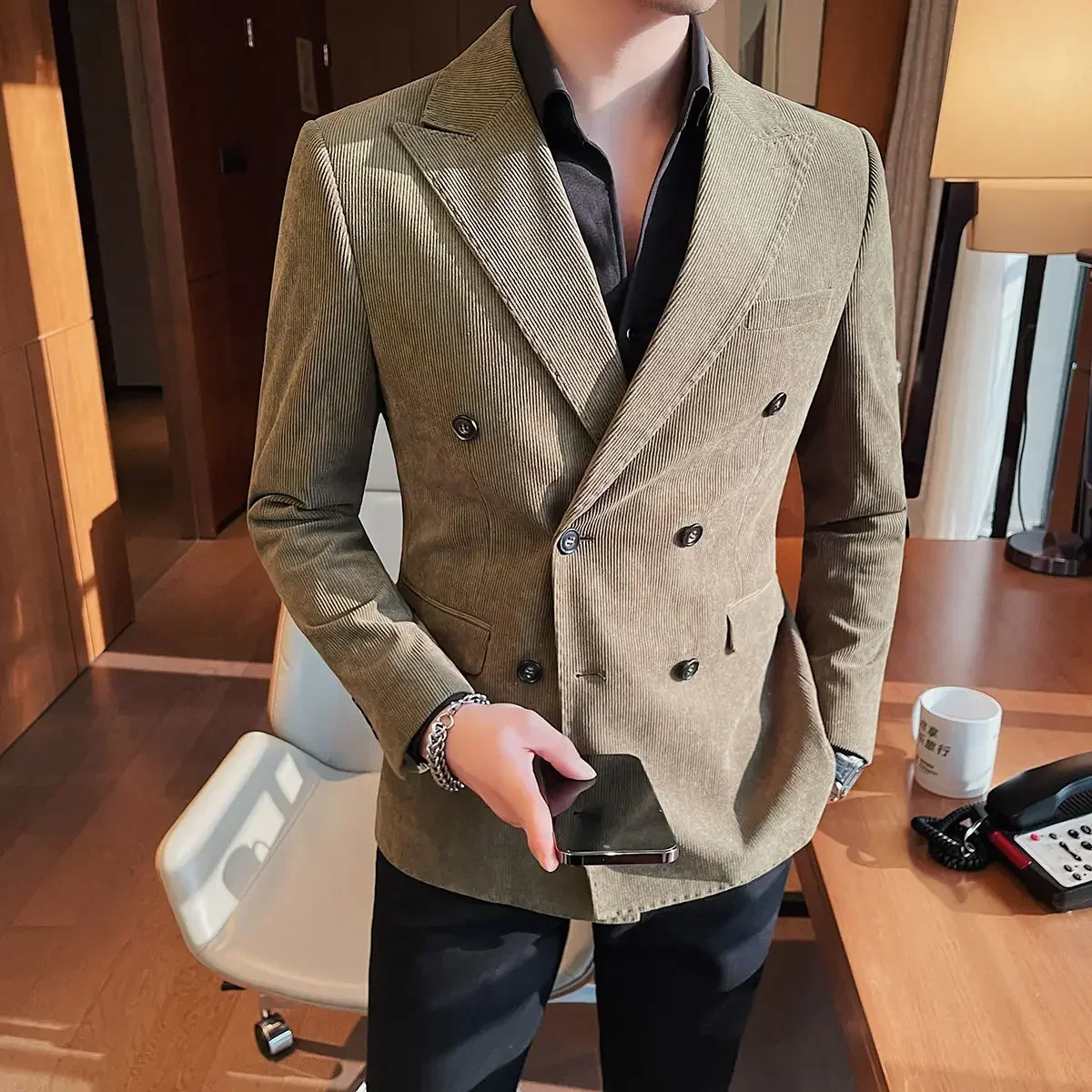 Abiti e blazer da uomo d'affari slim fit Cappotti casual Sottile elegante semplice petto Giacca da uomo classica originale bella