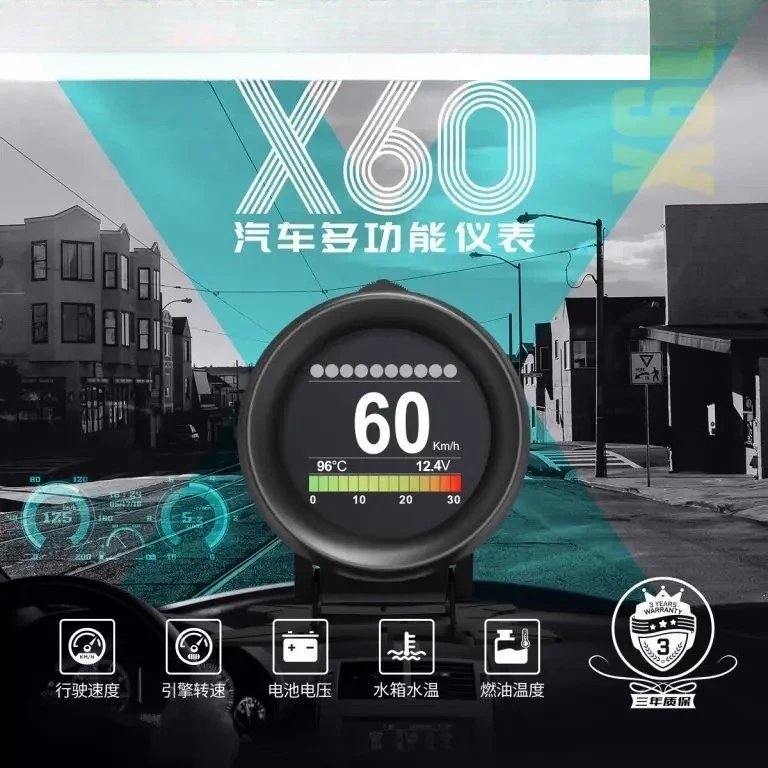

L X60HUD Автомобильный проекционный дисплей Автомобильный универсальный проекционный дисплей Цифровой проектор Проекционный вид