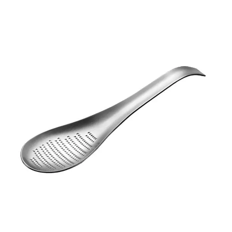

E8BD Practical Spoon Grater Silver Stainless Steel Lemon Zester Grater Garlic Grinding Spoon Tool Durable