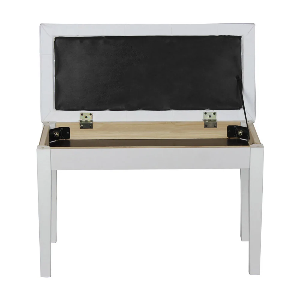 Hooqu, gran oferta, silla de Piano de madera de alta calidad con espacio de almacenamiento, taburete de Piano con cojín de cuero suave grueso