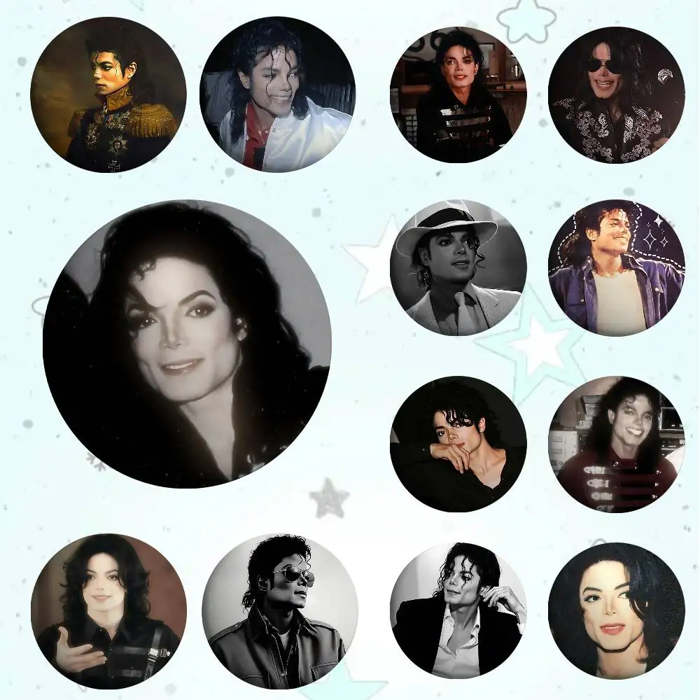 Michael Jackson Badges Fans' Cartoon Lapel Pins Brooch Emblem Trinkets Gifts Folks Backpack Decor Jewelry Pieces