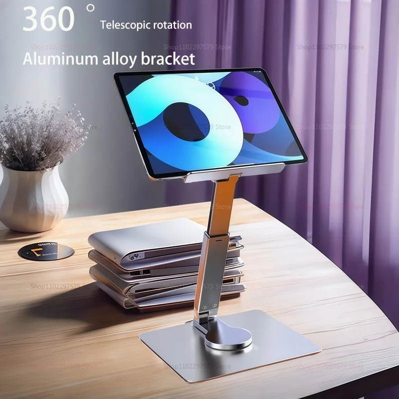 Support de bureau rotatif et pliable en alliage d'aluminium pour tablette et téléphone portable, design créatif 2026, tendance