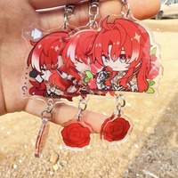 Anime Honkai:Star Rail Argenti Eidolons Women Men Jewelry Acrylic Keychain Characters Figures Key Chain Cosplay Accessories Gift