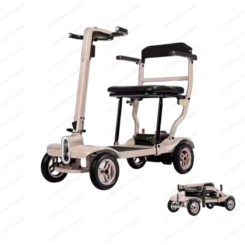 Four Wheels Compact Foldable weight Lithium Battery Handicapped Patients Mobility Electric Scooter Elderly