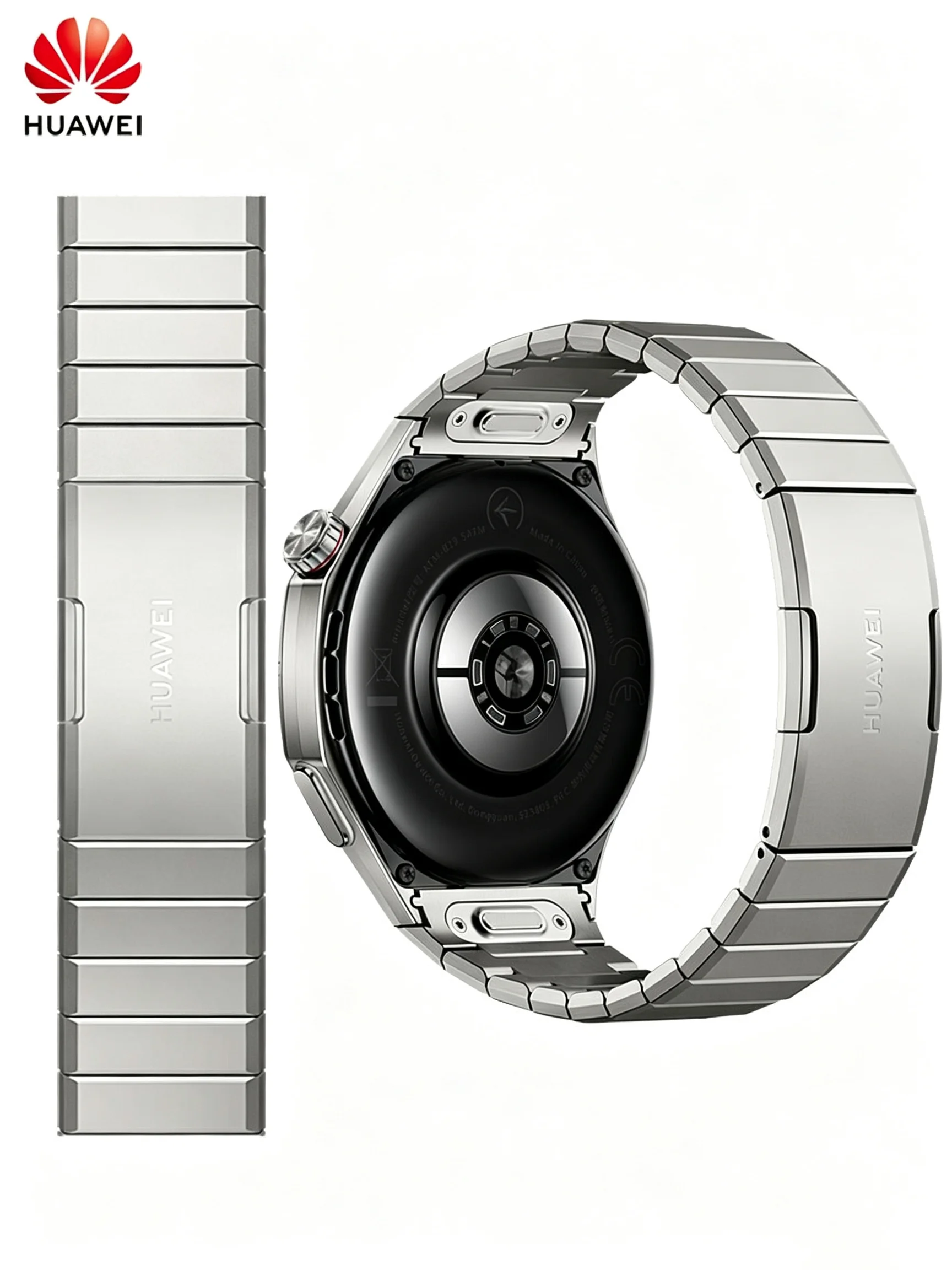 Metal Titanium Huawei Watch Strap Compatible with Huawei GT7 GT6 Pro 46mm and 22mm Watch Straps with Push-button Design.