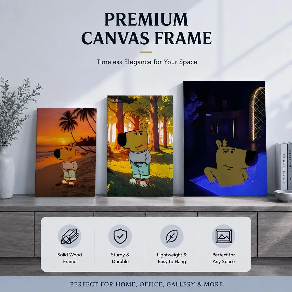 Chill Guy C-Chill GuyS Framed Wall Painting Framed Poster Wall Decor – Complements Any Wall Ambiance