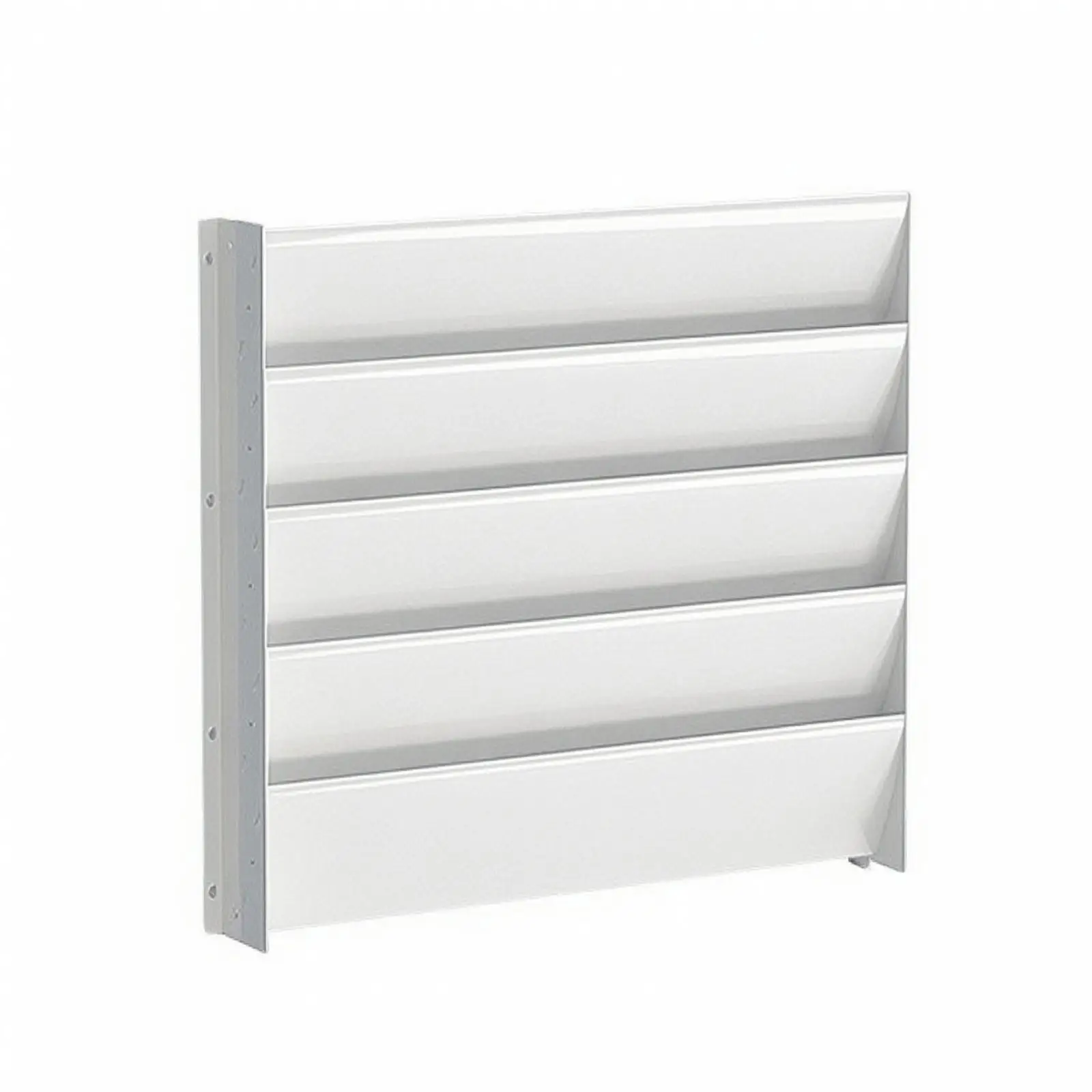 Louvered Air Conditioner Deflector for Condenser Exhaust Redirect with PVC Coated Finish Protection
