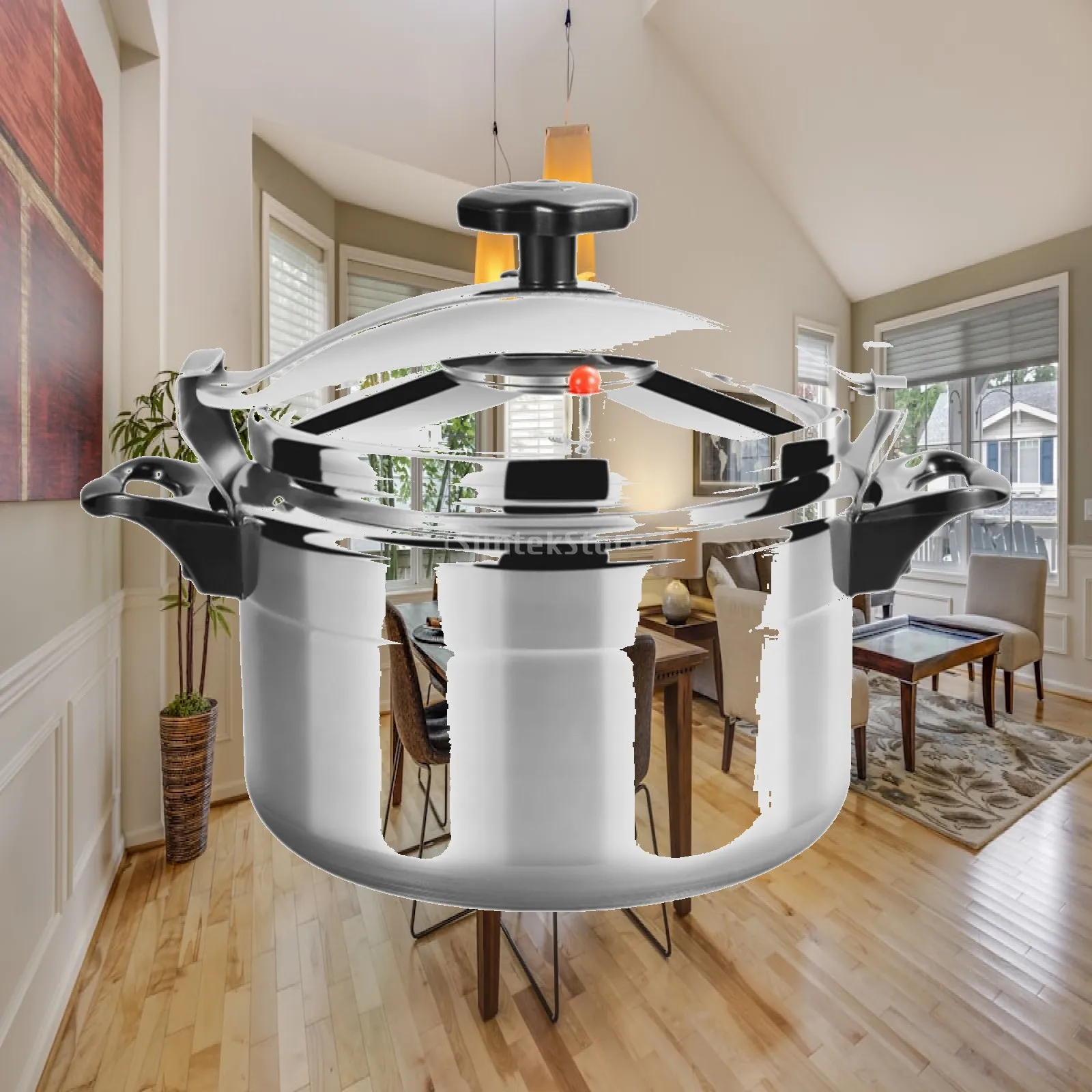 Aluminum Pressure Cooker with Lid Mini High Pressure Pot Fast Cooking Stew Canner for Kitchen Household