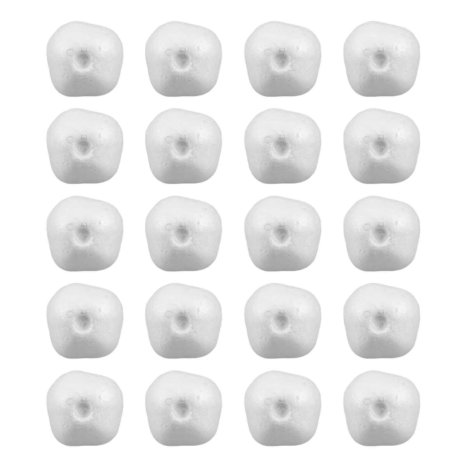20Pcs White Polystyrene Foam Ball Simulated Pomegranate Faux Fruit Ornament DIY Craft Project Ball Lifelike Artificial