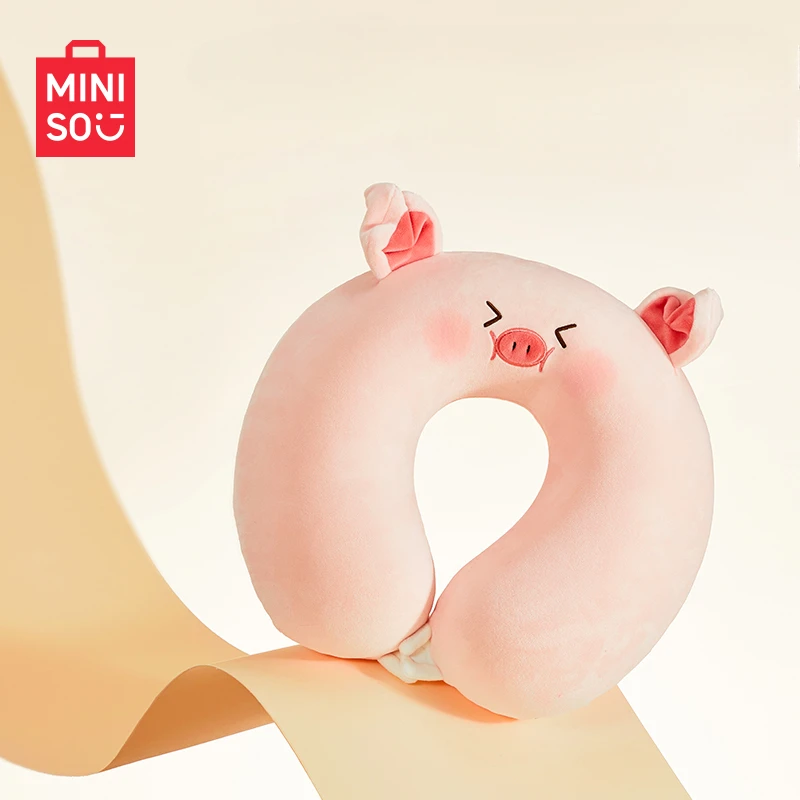 MINISO Piggy B-BO Series Fun U-Shaped Pillow Cute Business Travel Neck Pillow Soft Neck Cushion Children's Toy Christmas Gift