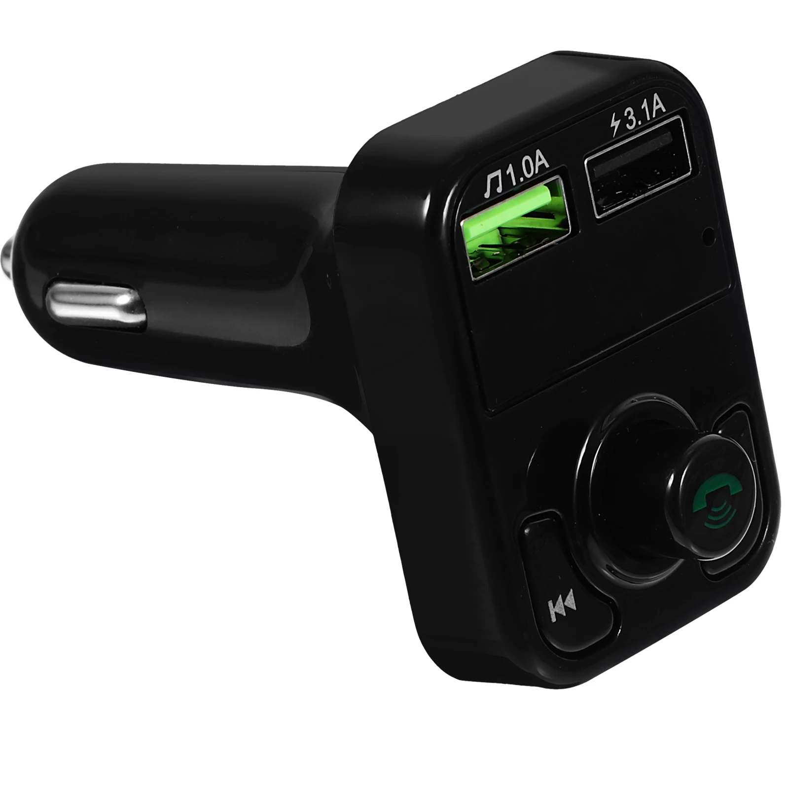 

Car Transmitter Aux Dual USB 5V 21A Charging U Disk Hands Free MP3 Launcher Stereo