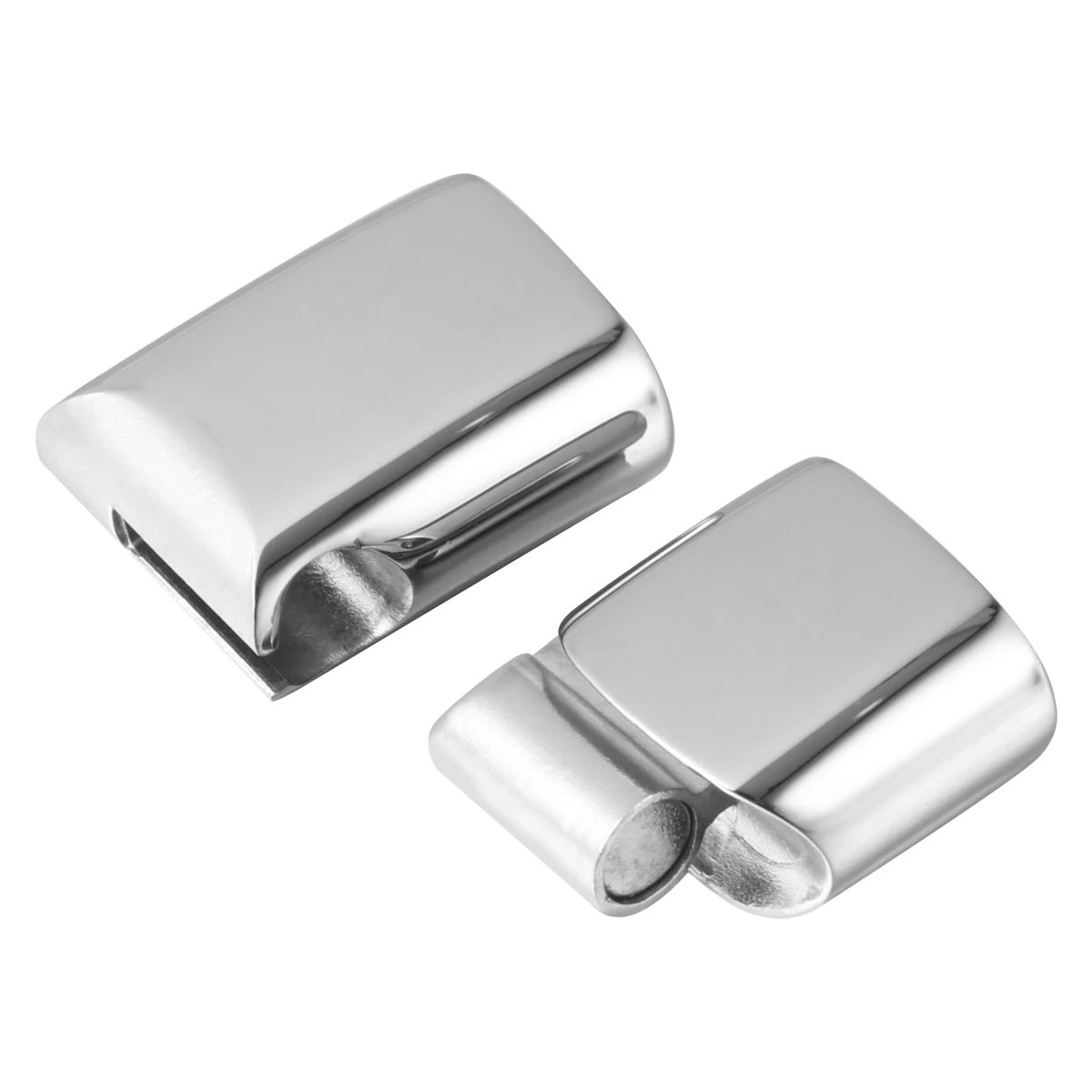

10 Pcs Stainless Steel Magnet Buckle Magnetic Clasp Jewelry Bracelet Closure Cord End Converter