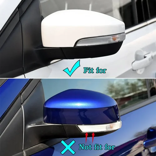 Imagen 2 del producto Para Ford Kuga Escape 2013-2018 Focus MK3 US 2012-2018 reemplazo de cubierta de espejo retrovisor lateral tapa de ala embellecedor de caja de puerta Exterior