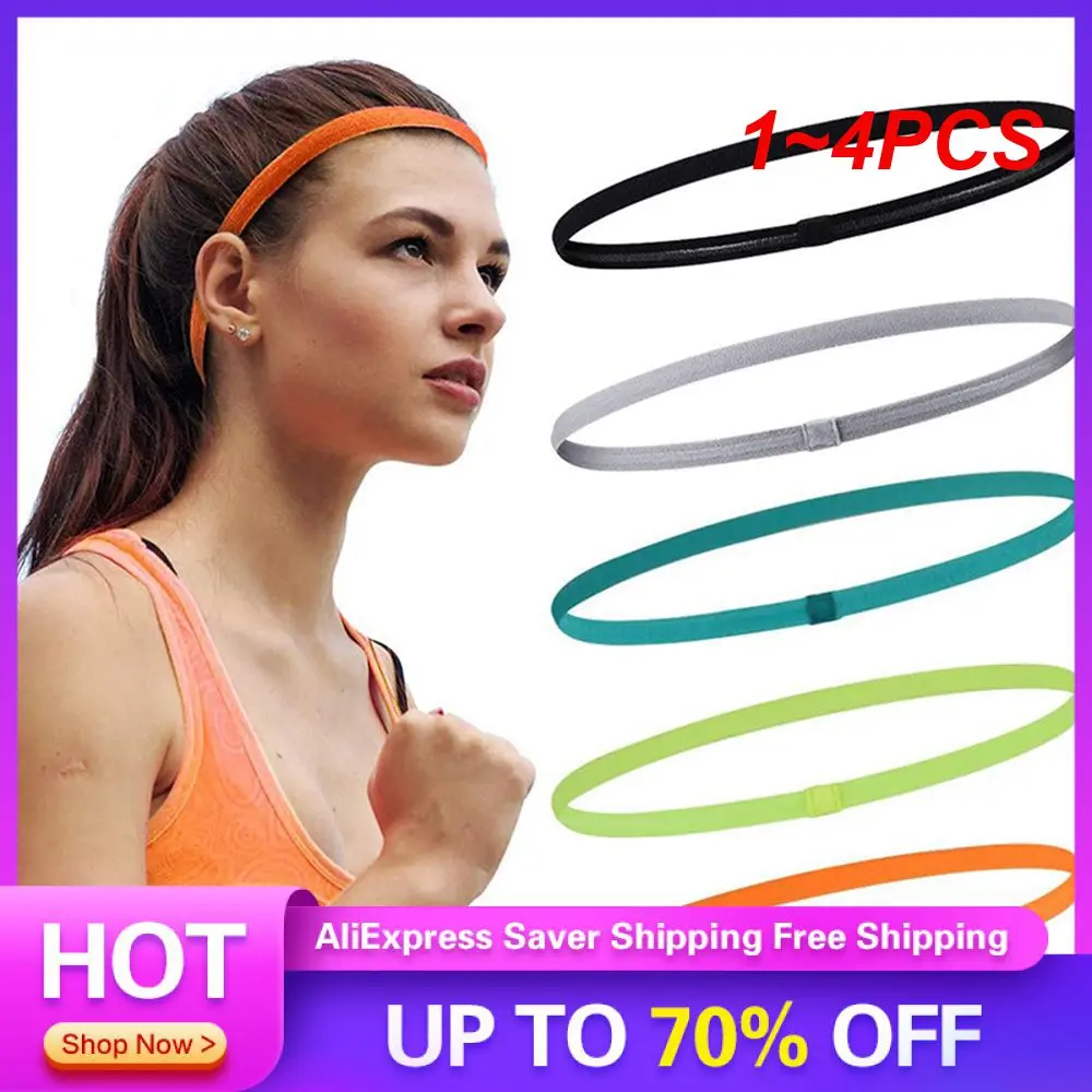 1~4PCS Moisture-wicking Headband Comfortable Deodorant Sports Sweat Band Sports Hair Band Yoga Best Seller Sports Goods