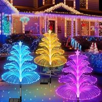 Solar Jellyfish Lights 7 Color Changing Solar Garden Lights Waterproof Outside Decor For Christmas Yard Garden Decoration