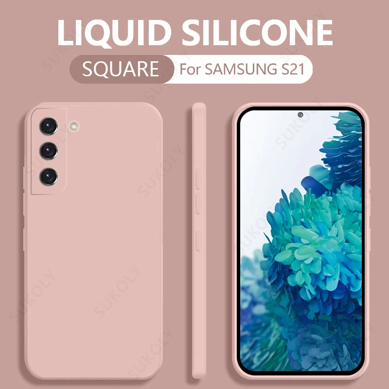 Liquid Silicone Case For Samsung Galaxy A52 A72 A71 A51 S20 FE S21 Ultra S10 Plus A50 A31 A70 A32 A41 A53 5G A21S S22 Soft Cover