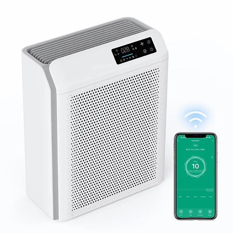 Cheap Wholesale Private Label Oem Home Pet 6 Speed Fan Mode Wifi Smart Air Purifier