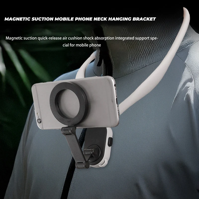 

Magnetic Mobile Phone Neck Hanging Holders First Perspective Outdoor Shooting Livestreaming Vlog Sports Camera Phone Neck Stands