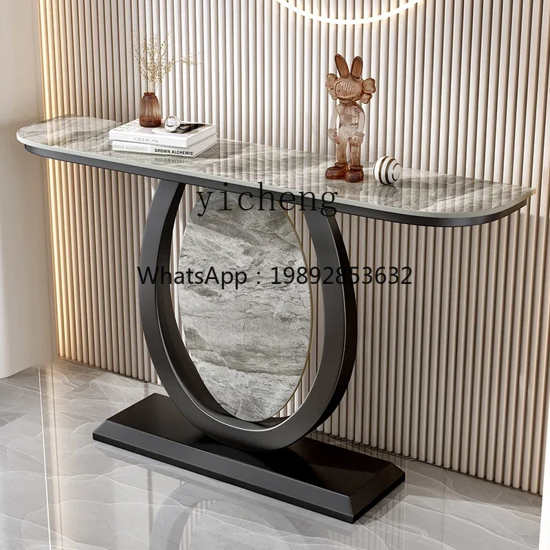 GZ  New Chinese Style Stone Plate Console Tables Simple Entrance Door Console against the Wall Entrance Cabinet