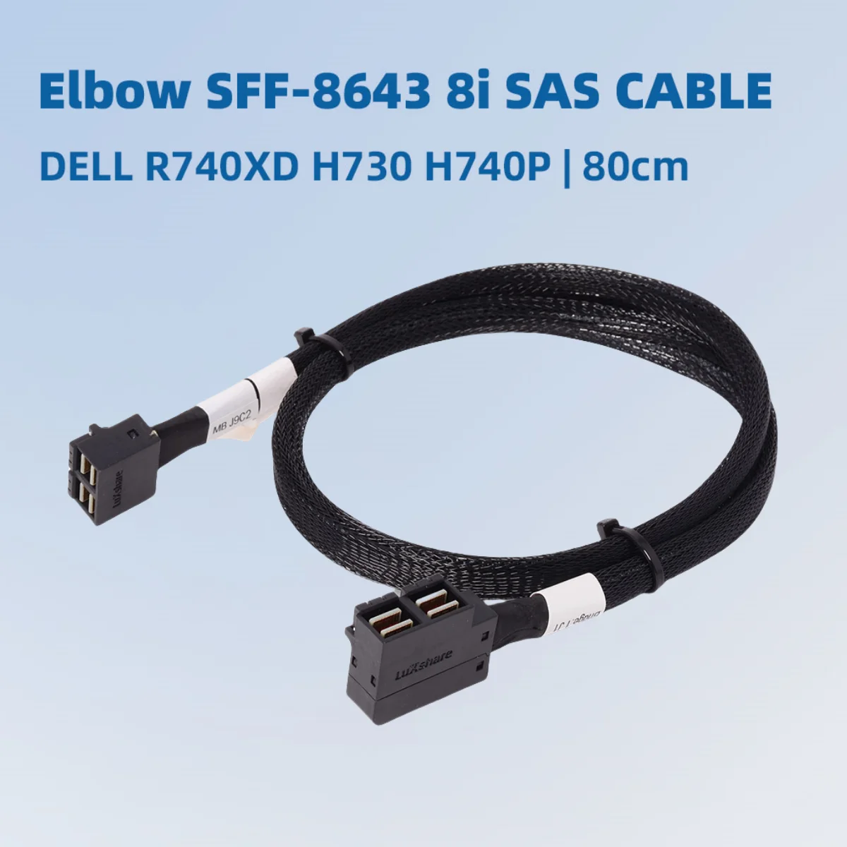 NEW 90 Degrees Angled SFF-8643 8i  Server SAS Line SFF8643 8I Data Cable for DELL R740XD H730 H740P PCIE Array Card Cord