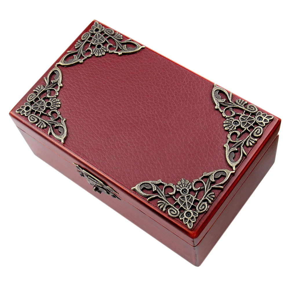 SOFTALK Once Upon a December Red box rectangular customizable music box for birthday, Christmas, and Valentine's Day gifts