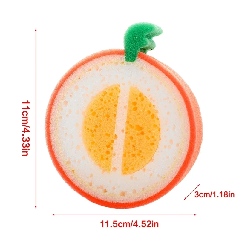 Leuke Fruitvormige Lichaamsreinigingsspons Cartoon Body Scrubber Badkamerbenodigdheden Doucheborstel Badgereedschap voor Kinderen Volwassen willekeurig 1pc