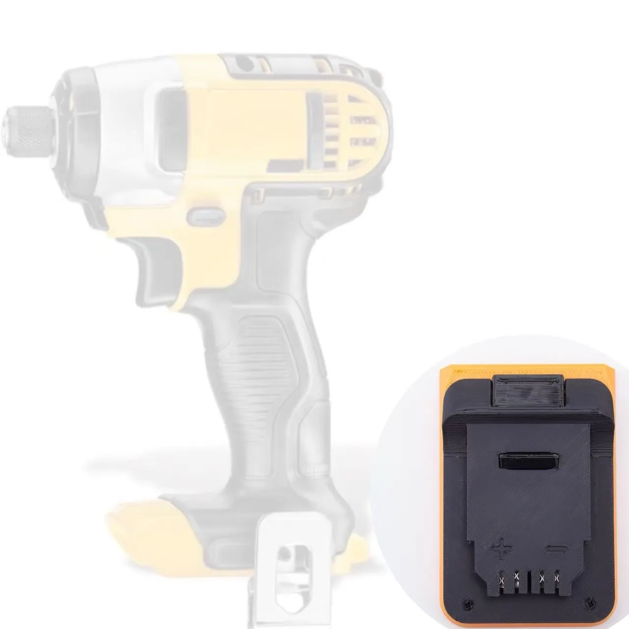 

Адаптер-преобразователь аккумулятора для беспроводных инструментов HILIT 22V в Dewalt 18V (без аккумулятора и инструментов)