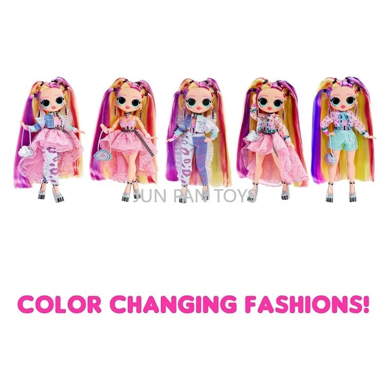 Original LOL Surprise OMG Sunshine Makeover Stellar Gurl Fashion Doll UV Color Change Clothes Hair DIY Kid Girl Toys Gift 589464 - view 6
