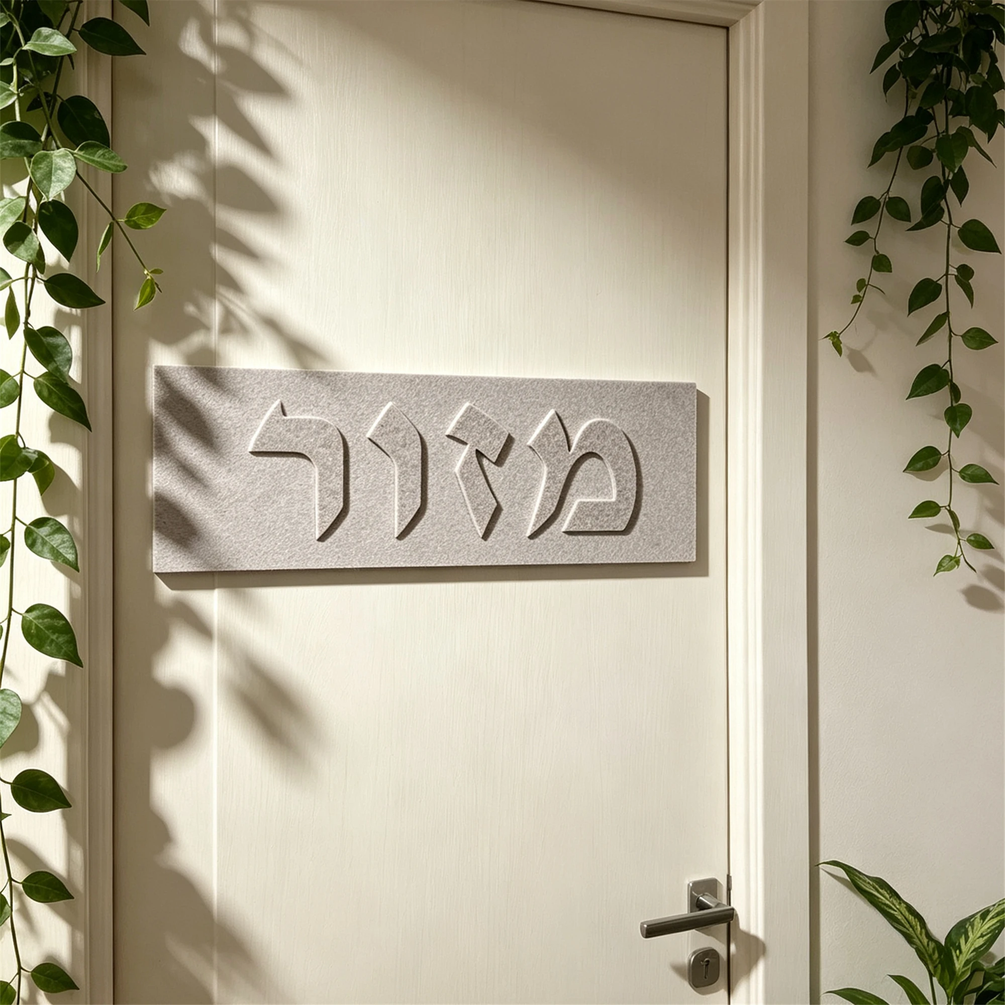 Concrete Entrance Wall Sign with House Number Custom Engraved House Sign Decor Door Sign Address Plaque for House Front Door