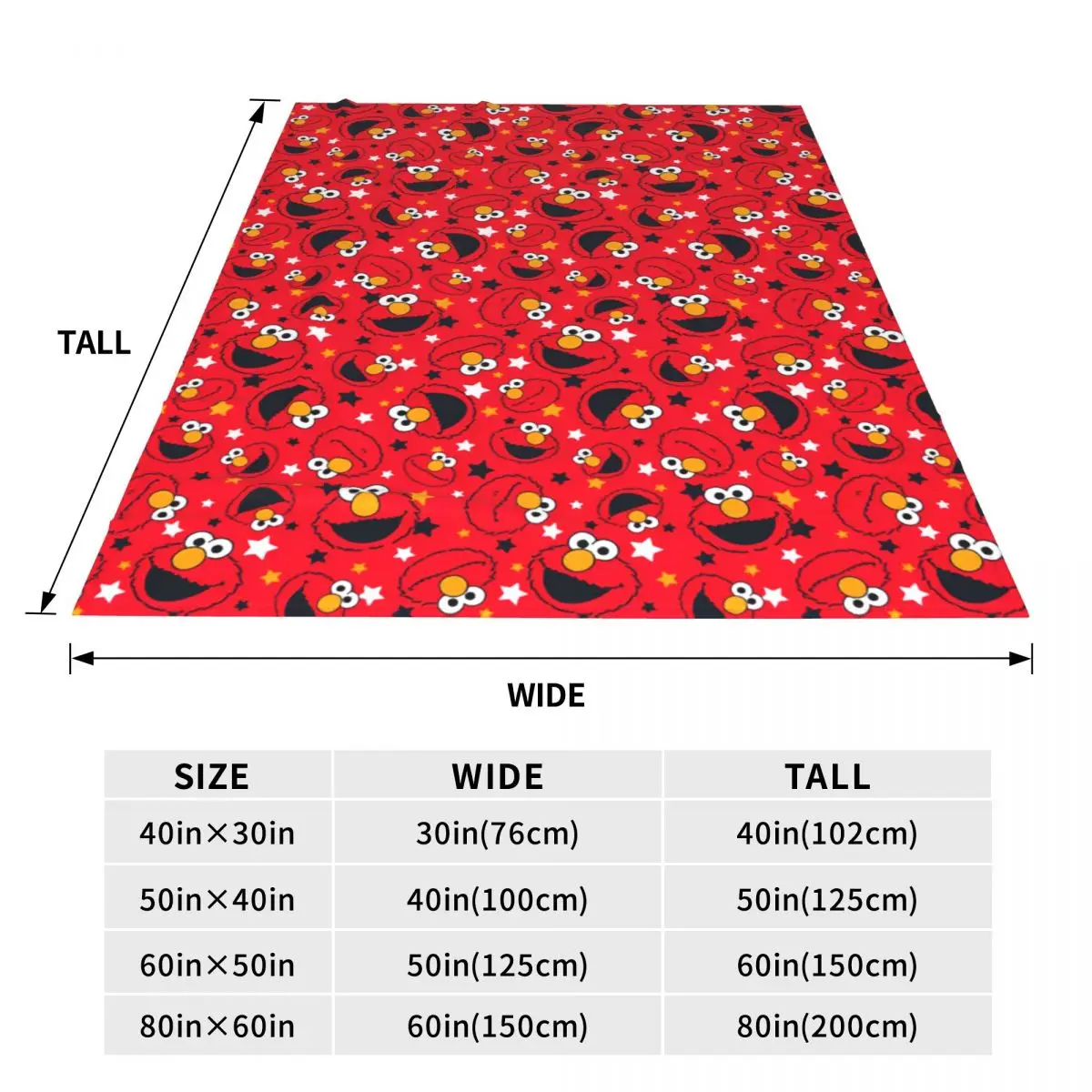 Elmo Cookies Monsters Cartoon Blanket Flannel Summer Portable Lightweight Throw Blankets for Home Travel Bedspread