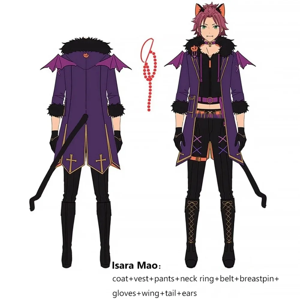 

Yu Ensemble Stars Trickstar Yuuki Makoto/Isara Mao/Akehoshi Subaru/Hidaka Hokuto Game Suit Uniform Halloween Party Outfit