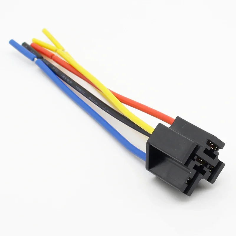 1 piece Waterproof Automotive Relay 12v 5pin 40a Car Relay 12v With Black Red Copper Terminal Auto Relay With Socket